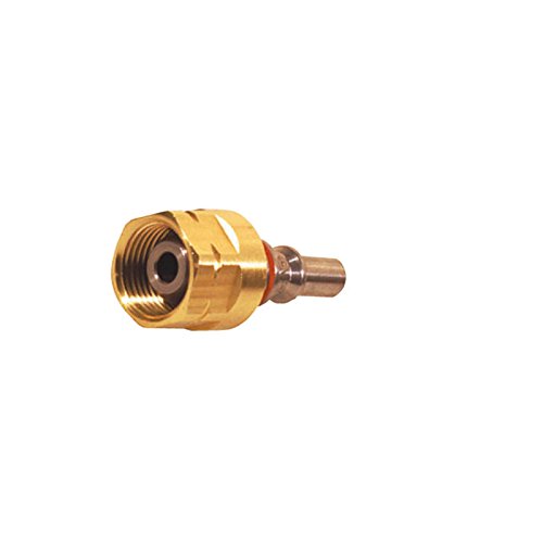 IBEDA Kupplungsstift D1 aus Edelstahl mit Messing-Überwurfmutter für DKD, DKG und DKT Schlauchkupplungen für Brenngase, Sauerstoff und Inerte Gase, Ausführung:Inertes Gas G 1/4'' RH von Ibeda