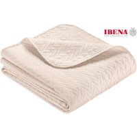 IBENA Tagesdecke "Nancy, mit Zopfmuster, aus 100% Kunstfaser, Tagesdecke für Einzelbetten oder Doppelbetten, pflegeleichtes Plaid, STANDARD 100 by OEKO-TEX zertifiziert" von Ibena