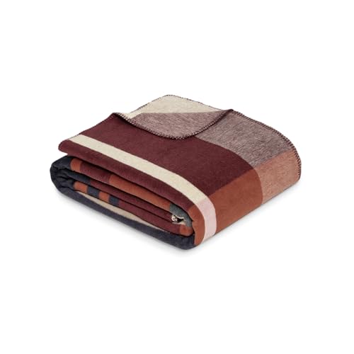 Ibena Falkland Decke 150x200 cm - Baumwollmix weich, warm & waschbar, Kuscheldecke rot rosa kariert Ibena Falkland Decke 150x200 cm - Baumwollmix weich, warm & waschbar, Kuscheldecke rot rosa kariert von Ibena