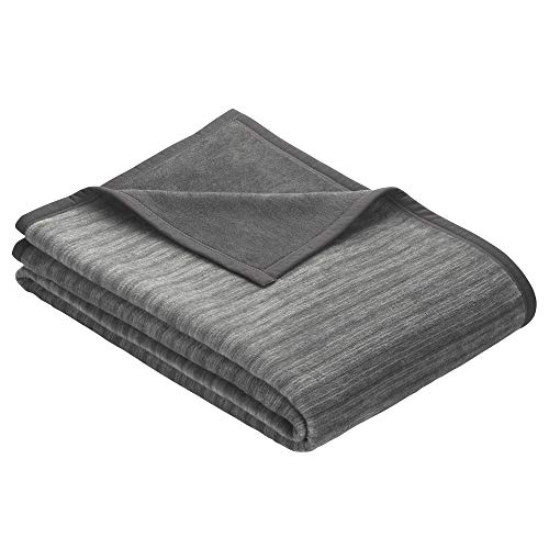 Ibena Fano Sofaschoner 100x200 cm – Sofaschutz grau hellgrau, toller Couchschoner aus hochwertiger Baumwollmischung, kuschelweich und pflegeleicht von Ibena