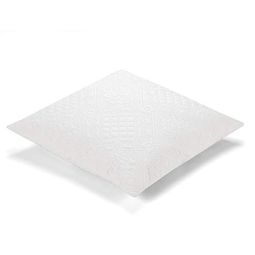 Ibena Nancy Kissenhülle 50x50 cm – Doppelpack Kissenbezüge weiß ohne Fülling, Zierkissen mit schönem Steppmuster, 2er Set mit verdeckten Reißverschlüssen Ibena Nancy Kissenhülle 50x50 cm – Doppelpack Kissenbezüge weiß ohne Fülling, Zierkissen mit schönem Steppmuster, 2er Set mit verdeckten Reißverschlüssen von Ibena