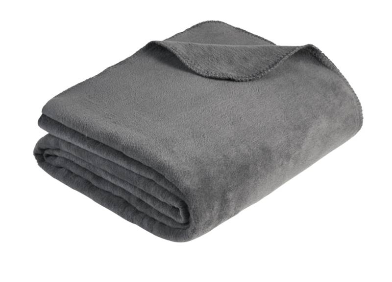 Ibena Uni-Decke MALAGA 150x200cm in Farbe anthrazit von Ibena