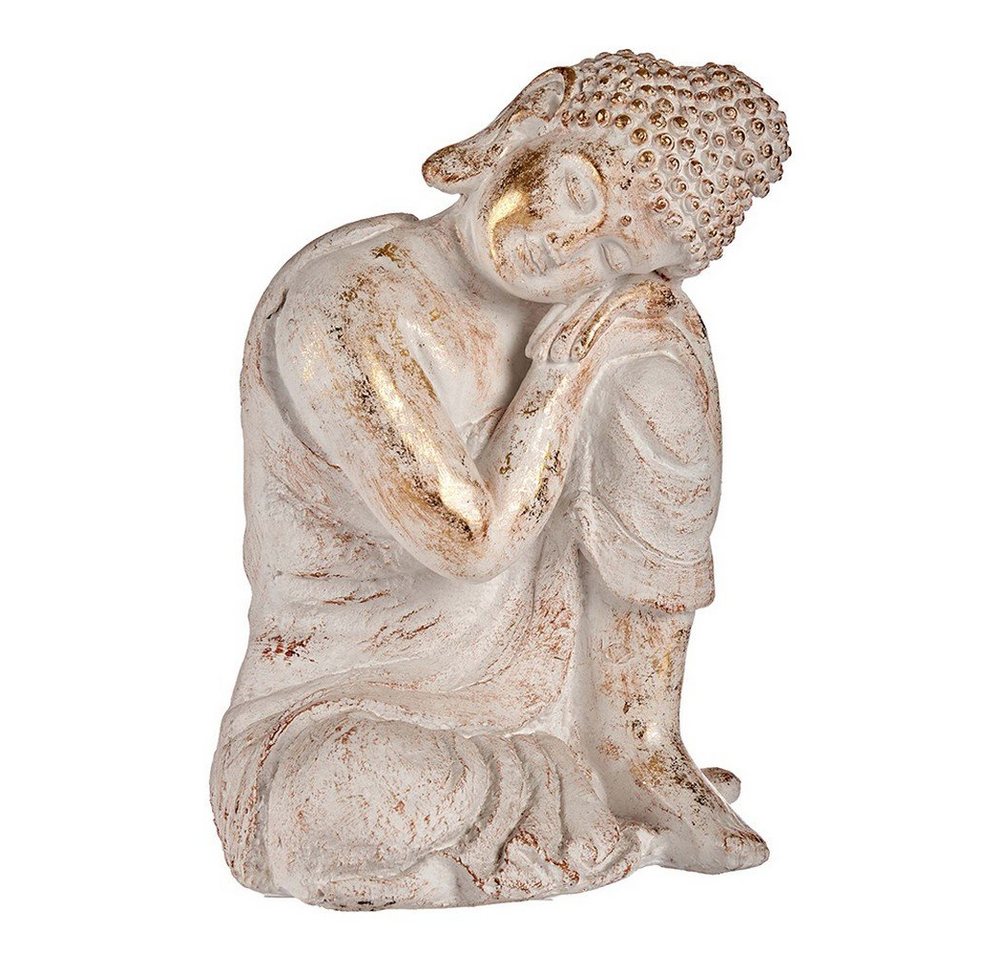 Ibergarden Dekofigur Dekorative Figur für den Garten Buddha WeißGolden Polyesterharz 28,5 x von Ibergarden