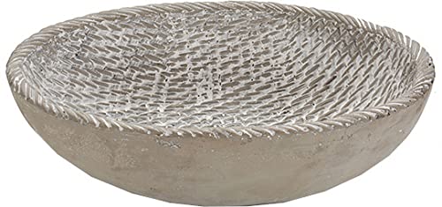 Ibergarden S3606642 Weidenteller Kreise, Zement, 25,2 x 18,5 x 6,5 cm von Ibergarden