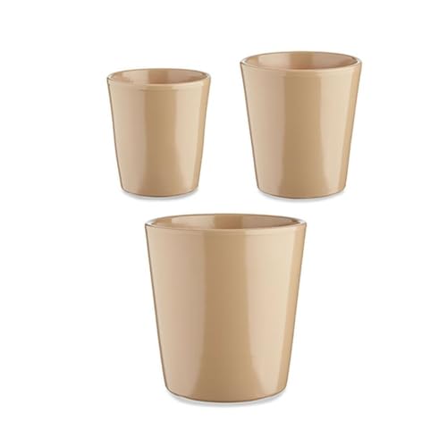 Ibergarden Topfset Ø 14 cm Ø 22 cm Ø 17 cm konisch 3-teilig beige von Ibergarden