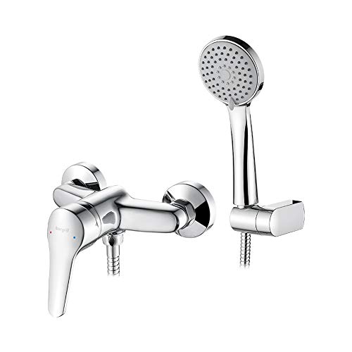 Ibergrif Roma M12050, Badarmatur - Brausebatterie mit Brauseschlauch, Handbrause mit 3 Funktionen, und Brausehalter, Einhebel-Brausemischer-Dusche set, Chrom Ibergrif Roma M12050, Badarmatur - Brausebatterie mit Brauseschlauch, Handbrause mit 3 Funktionen, und Brausehalter, Einhebel-Brausemischer-Dusche set, Chrom von Ibergrif