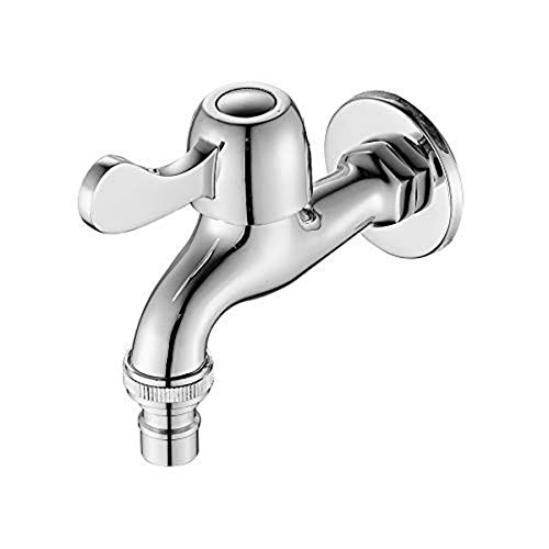 GRIFEMA Wasserhahn Kaltwasser Wandmontage 1/2 Zoll mit Adapter für Garten Waschbecken Waschmaschine, Auslaufventil Frostsicher -10℃, Auslaufhahn High Temperature Resistance 120℃, Wandarmatur Messing von Ibergrif