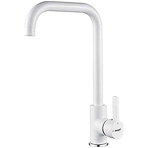 IBERGRIF M22105W, Hoch Küchenarmatur, Einhebel Spültischarmatur, Wasserhahn für Küche, Weiß von Ibergrif