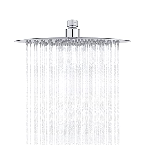 Ibergrif - Edelstahl Kopfbrause Regendusche, Duschkopf, 10 Zoll, Edelstahl M20298 25 CM Silber von Ibergrif