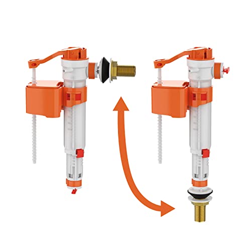 Ibergrif Füllventil/Schwimmerventil für Spülkästen, Untere und Seitliche Doppelte Verwendung, Spülkasten Ersatzteile, M12 17(G3/8) Spülkasten Ventil mit Wasserfilter von Ibergrif