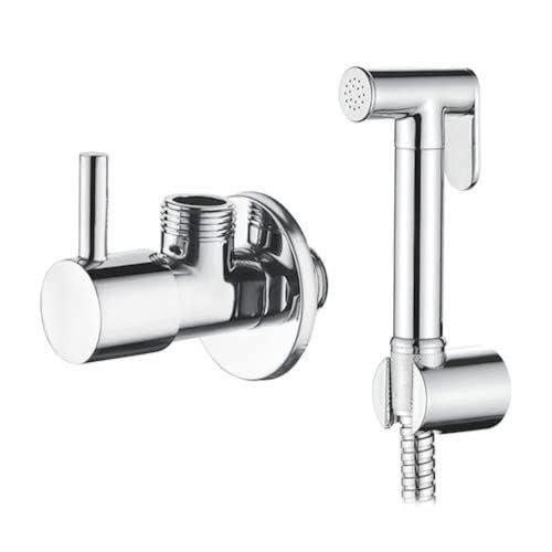 Ibergrif - Geräteventil mit Shattaf-Dusche, WC-Bidet Handbrause Set mit Douche und Halter, Schlauch, Chrom von Ibergrif