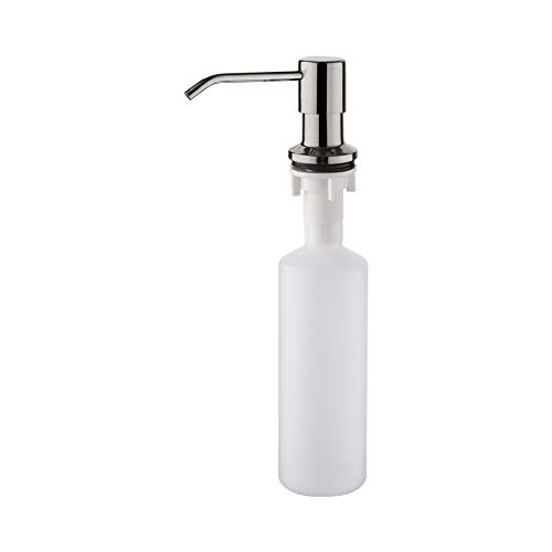 Ibergrif Seifenspender Küche Einbau, Spülmittelspender für Spülbecken mit 400ML Flasche, 360° drehbarer Pumpe, Geblürstetes Nickel von Ibergrif