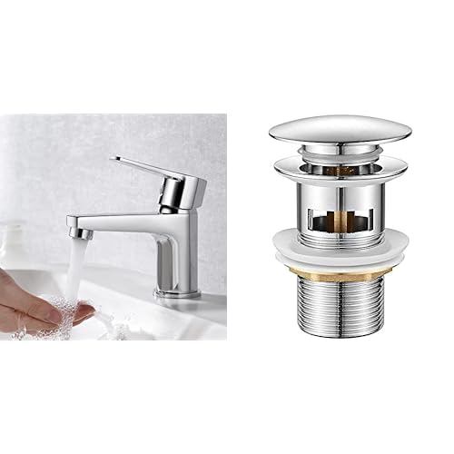 Ibergrif M11057 Wasserhahn Bad-Mischbatterie & M20502, Universal Ablaufgarnitur POP UP- Anti-Blocking Ibergrif M11057 Wasserhahn Bad-Mischbatterie & M20502, Universal Ablaufgarnitur POP UP- Anti-Blocking von Ibergrif