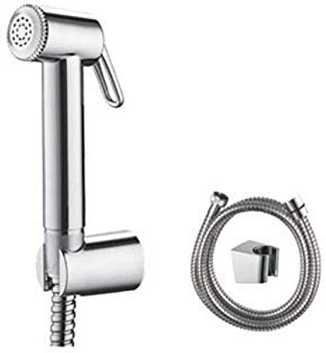 Ibergrif WC Handbrause Bidet Set mit Wandhalterung und 1,2m Schlauch, Chrom Silber – Spritzpistole für Toilette, Dusche oder Hygienereinigung, M20282 von Ibergrif