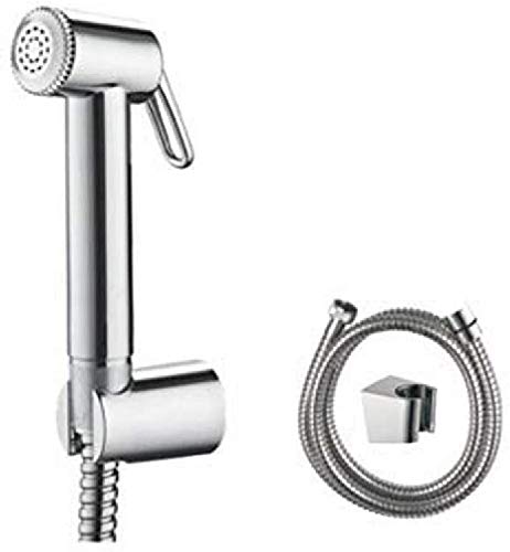 Ibergrif M20282 - WC handbrause Bidet Set mit Halter und Schlauch, Chrom, Silber von Ibergrif