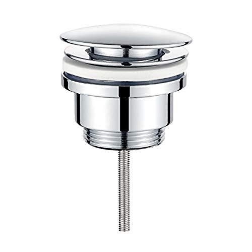 Ibergrif M20509, Universal Ablaufgarnitur Ventil für Waschbecken, mit Überlauf, Chrom, Silber von Ibergrif