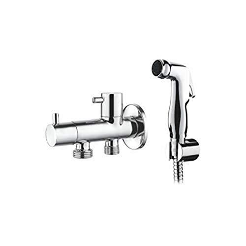 Ibergrif M22005, Zwei-Wege-Geräteventil mit Shattaf-Dusche, WC-Bidet Handbrause Set mit Douche und Halter, Schlauch, Chrom von Ibergrif