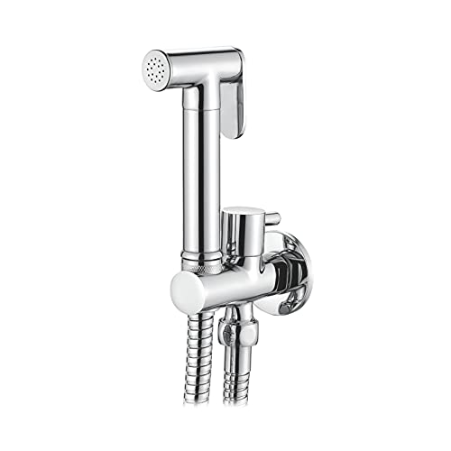 Ibergrif - Unterputz WC-Bidet Handbrause Set mit Douche und Halter, Schlauch, Kaltes Wasser, Chrom von Ibergrif