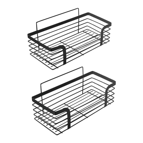 Ibergrif M34036B Duschablage ohne Bohren, 2 Stück Rostfreie Badezimmer Organizer, Badregal Edelstahl, Bad Eckregal, Badezimmermöbel, 2 Stück, Schwarz von Ibergrif