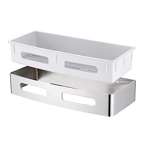 Ibergrif - Selbstklebende Duschablage, Duschregal Ohne Bohren, Edelstahl Duschkorb, Chrom, Silber von Ibergrif