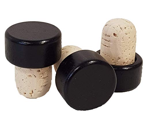 10 Griffkorken, Griff aus Holz Schwarz - Stopfen Durchmesser 19 mm, Korken 10 Griffkorken, Griff aus Holz Schwarz - Stopfen Durchmesser 19 mm, Korken von Iberia Griffkorken