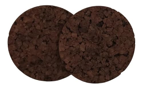 2er-Set dunkle Korkuntersetzer (rund), Verschiedene Größen (10 cm), nur zum Basteln für zum Beispiel Blumengestecke geeignet! von Iberia Kork-Untersetzer