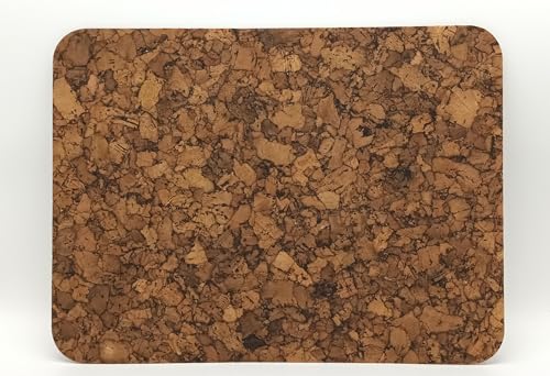 Platzset 4er Kork rechteckig Tischset 40 x 30 cm natürliche Korkstruktur, Samba von Iberia-Kork WEINKORKEN & SEKTKORKEN
