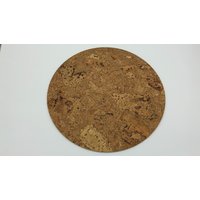 Tischset Kork Rund Aus Dekorativem 300 X 3 Mm Set À 4 Stück - Modernes Platz Für Teller Vegan in Der Farbe Braun von Iberiashop