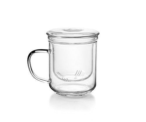 IBILI - Teetasse mit Filter Salvia, 0,4 Liter, Borosilikatglas von IBILI