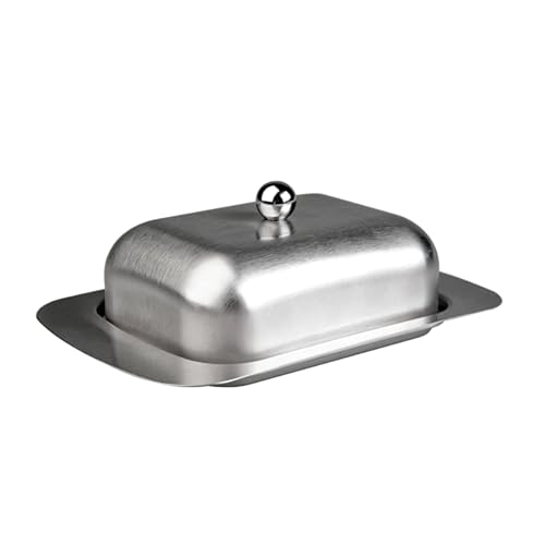 Ibili 722900 Butterdose, mit Deckel, Silber, 20 x 13 x 8 cm von IBILI