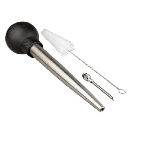 Ibili Bratensaftspritze-Set 26 cm aus Edelstahl/Silikon, schwarz/weiß/silber, 26 x 11 x 5 cm, 3-Einheiten von IBILI