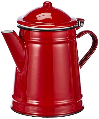 IBILI CAFETERA CONICA ROJA 1 LTS, Stainless Steel, rot, 10 x 10 x 20 cm von IBILI