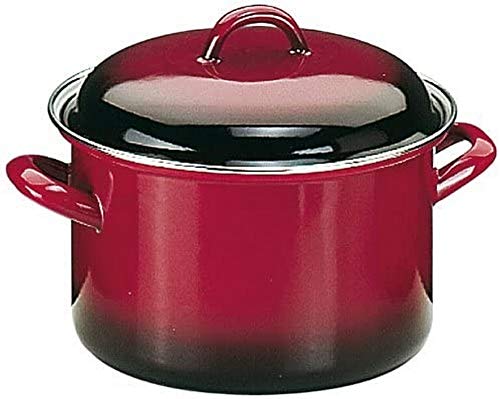 IBILI OLLA RECTA Con TAPA VOLCAN 24 CMS, Stainless Steel, rot/schwarz, 24 cm, 2-Einheiten von IBILI