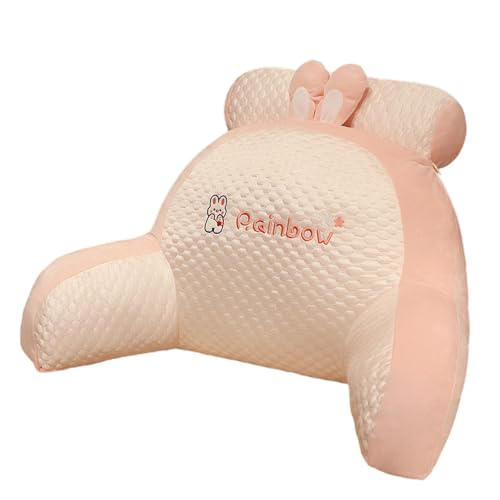 Cute Reading Pillow, Rückenkissen mit Armlehnen, Lesekissen für Bett und Sofa, Ideal als Rückenstütze für mehr Halt und Komfort von Rücken, Nacken und Kopf von Ibuloule