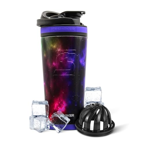 Ice Shaker Edelstahl-Shaker-Flasche, 750 ml, Galaxie, bleibt für 30+ Stunden kalt, isolierter Becher mit aufdrehbarem Rührwerk, geruchsfreier Shaker-Becher für Protein-Shakes, Wasser, Smoothies, Ice Shaker Edelstahl-Shaker-Flasche, 750 ml, Galaxie, bleibt für 30+ Stunden kalt, isolierter Becher mit aufdrehbarem Rührwerk, geruchsfreier Shaker-Becher für Protein-Shakes, Wasser, Smoothies, von Ice Shaker