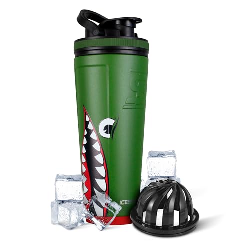 Ice Shaker Isolierte Edelstahl-Shaker-Flasche, 1020 ml, Bomber, kalt für 30+ Stunden, isolierter Becher mit Twist-on-Rührwerk, geruchsfreie Flasche für Protein-Shakes, Wasser, Smoothies, Cocktails Ice Shaker Isolierte Edelstahl-Shaker-Flasche, 1020 ml, Bomber, kalt für 30+ Stunden, isolierter Becher mit Twist-on-Rührwerk, geruchsfreie Flasche für Protein-Shakes, Wasser, Smoothies, Cocktails von Ice Shaker