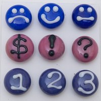 Designer Push-Pins, Gemischter Satz | 9, Murano Glas von IcedMoments