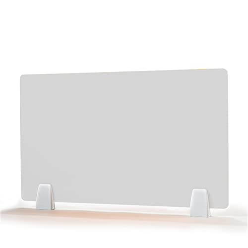 Icegrey Acryl Schutzschild, Büro Trennwand Datenschutz Panel Schreibtischteiler mit 2 Klemmen Bildschirm Büro Schule Zubehör für Studenten, Weiss, 30x80cm von Icegrey