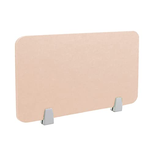 Icegrey Akustik Trenn-Wand für Schreibtisch Filz Freistehender akustischer Schreibtischteiler Reduzieren Sie Lärm und visuelle Ablenkungen mit 2 Clips, Beige, 120x30cm von Icegrey