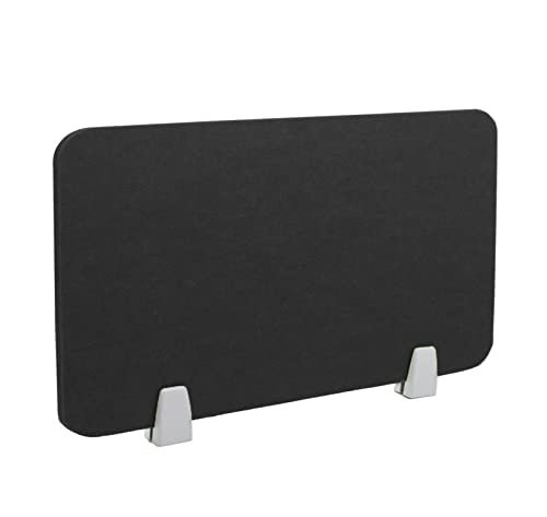 Icegrey Akustik Trenn-Wand für Schreibtisch Filz Freistehender akustischer Schreibtischteiler Reduzieren Sie Lärm und visuelle Ablenkungen mit 2 Clips, Black, 60x40cm von Icegrey