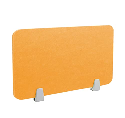 Icegrey Akustik Trenn-Wand für Schreibtisch Filz Freistehender akustischer Schreibtischteiler Reduzieren Sie Lärm und visuelle Ablenkungen mit 2 Clips, Gold Bronze, 90x30cm von Icegrey