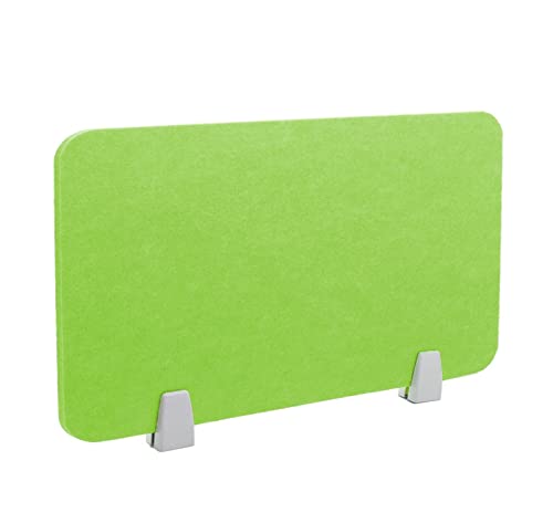 Icegrey Akustik Trenn-Wand für Schreibtisch Filz Freistehender akustischer Schreibtischteiler Reduzieren Sie Lärm und visuelle Ablenkungen mit 2 Clips, Green, 100x30cm von Icegrey