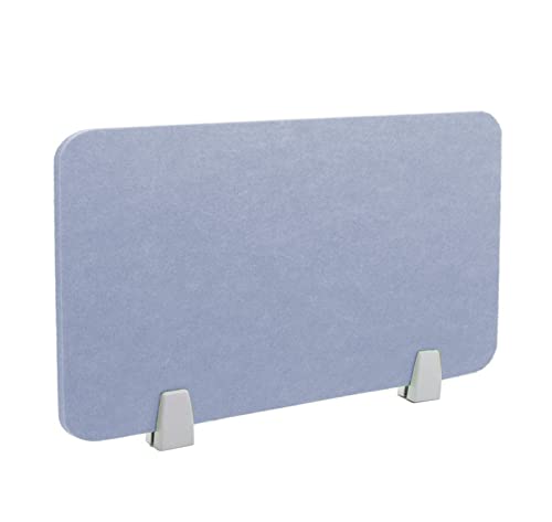 Icegrey Akustik Trenn-Wand für Schreibtisch Filz Freistehender akustischer Schreibtischteiler Reduzieren Sie Lärm und visuelle Ablenkungen mit 2 Clips, Grey Blue, 100x30cm von Icegrey