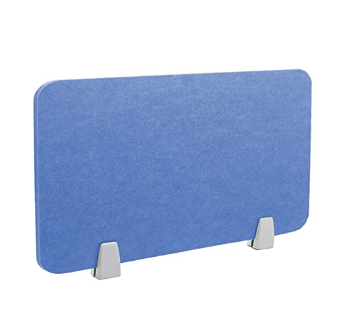 Icegrey Akustik Trenn-Wand für Schreibtisch Filz Freistehender akustischer Schreibtischteiler Reduzieren Sie Lärm und visuelle Ablenkungen mit 2 Clips, Light Blue, 120x30cm von Icegrey