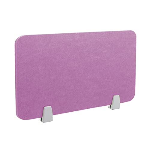 Icegrey Akustik Trenn-Wand für Schreibtisch Filz Freistehender akustischer Schreibtischteiler Reduzieren Sie Lärm und visuelle Ablenkungen mit 2 Clips, Light Purple, 120x30cm von Icegrey