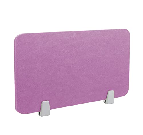 Icegrey Akustik Trenn-Wand für Schreibtisch Filz Freistehender akustischer Schreibtischteiler Reduzieren Sie Lärm und visuelle Ablenkungen mit 2 Clips, Light Purple, 40x40cm von Icegrey