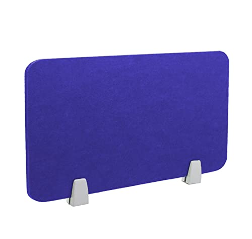 Icegrey Akustik Trenn-Wand für Schreibtisch Filz Freistehender akustischer Schreibtischteiler Reduzieren Sie Lärm und visuelle Ablenkungen mit 2 Clips, Purple Blue, 40x30cm von Icegrey