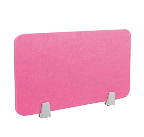 Icegrey Akustik Trenn-Wand für Schreibtisch Filz Freistehender akustischer Schreibtischteiler Reduzieren Sie Lärm und visuelle Ablenkungen mit 2 Clips, Rose Red, 80x30cm von Icegrey