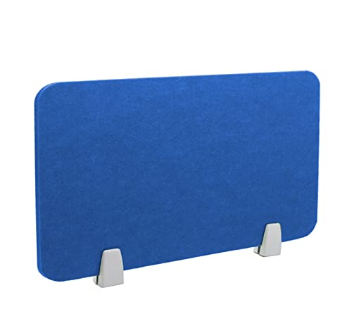 Icegrey Akustik Trenn-Wand für Schreibtisch Filz Freistehender akustischer Schreibtischteiler Reduzieren Sie Lärm und visuelle Ablenkungen mit 2 Clips, Royal Blue, 40x30cm von Icegrey