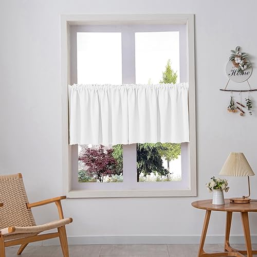Icegrey Blickdichte Scheibengardinen Privatsphäre Vorhang Fenstervorhang für Kurzfenster Einfarbig Gardine für kleine Fenster Küche Wohnzimmer Cafè Landhaus Icegrey Blickdichte Scheibengardinen Privatsphäre Vorhang Fenstervorhang für Kurzfenster Einfarbig Gardine für kleine Fenster Küche Wohnzimmer Cafè Landhaus von Icegrey